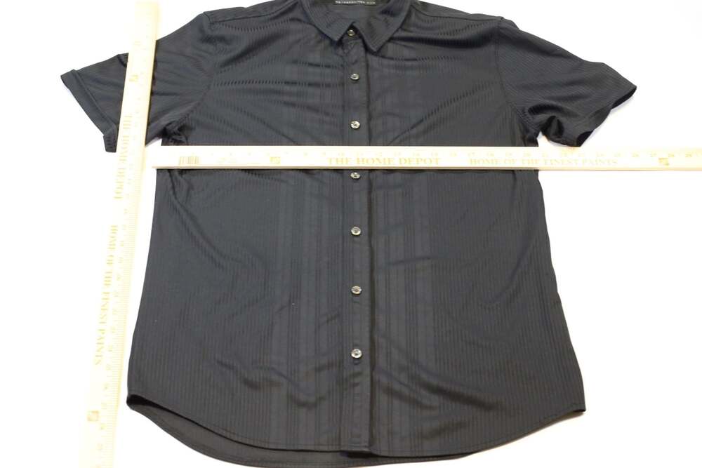 Metropolitan View Short Sleeve Textured Pinstripe Button Down Shirt - Picture 5 of 7